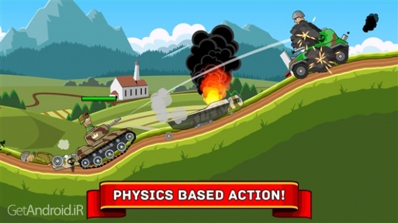 دانلود Hills of Steel 1.4.7 بازی تپه های فولادی اندروید ! 